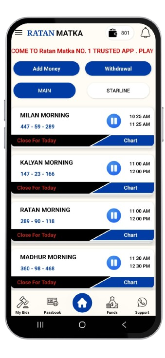 Ratan Matka Dashboard